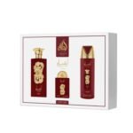 Lattafa Pride - Ansaam Gold for Men - 3 Pc Gift Set 3.4oz EDP Spray, 6.67oz Perfumed Body Spray, 0.67oz EDP Spray