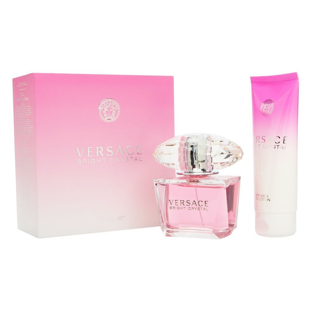 517aMKAwJGL._SL1000_.jpg Versace Versace Bright Crystal Women Giftset (Eau De Toilette, Body Lotion) - Image 1