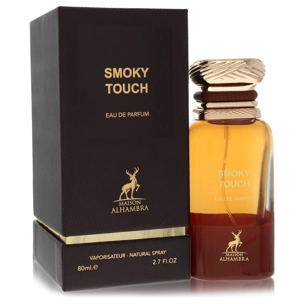 51Xge75wSHL._SL1000_.jpg Maison Alhambra Smoky Touch – Smoky, Leathery, Amber, Spicy – Eau de Parfum Spray Long-Lasting Fragrance for Unisex, 2.7 Ounce / 80 ml - Image 1