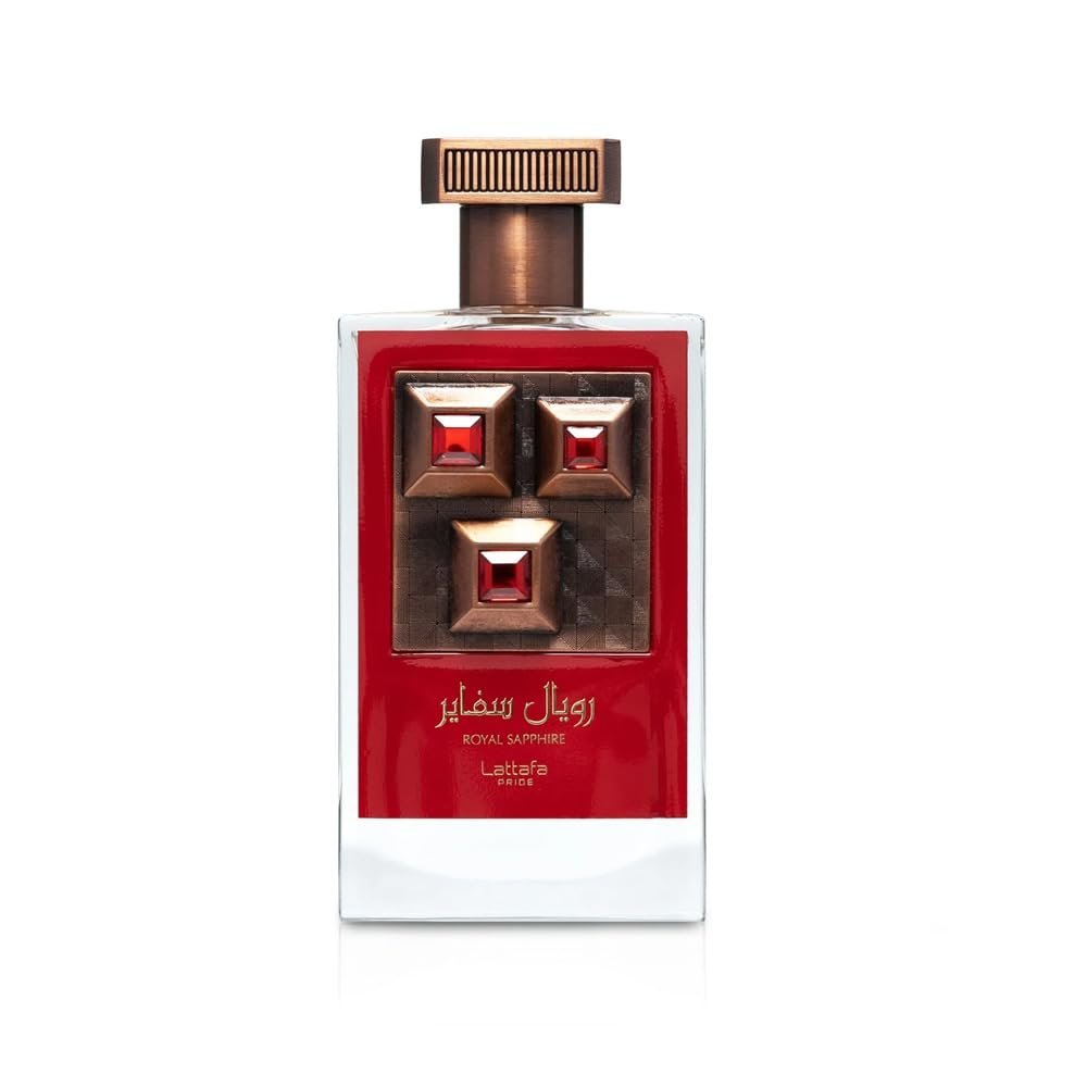 51td0KbG30L._SL1000_.jpg Lattafa Perfumes Royal Sapphire for Unisex Eau de Parfum Spray, 3.4 Ounce - Image 1