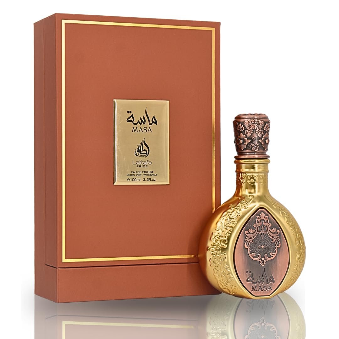 61JFNAXJCbL._SL1080_.jpg Lattafa Pride Masa for Unisex Eau De Parfum Spray, 3.4 Ounce - Image 1