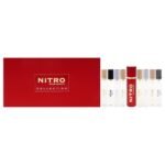 Nitro Collection by Dumont for Men – 9pc Mini Gift Set: 8 x 0.34oz EDP Vials (Black, Green, Intense, Platinum, Red, White, Blue, Nitro Pour Homme)
