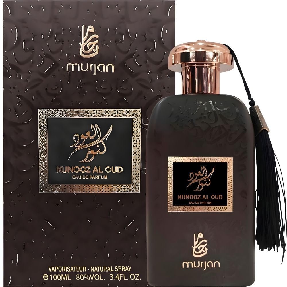 61r1QUGxCaL._SL1000_.jpg Dumont Murjan Kunooz Al Oud Eau De Parfum - Men and Women Oud Perfume with Saffron, Rose & Guaiacwood - Image 1