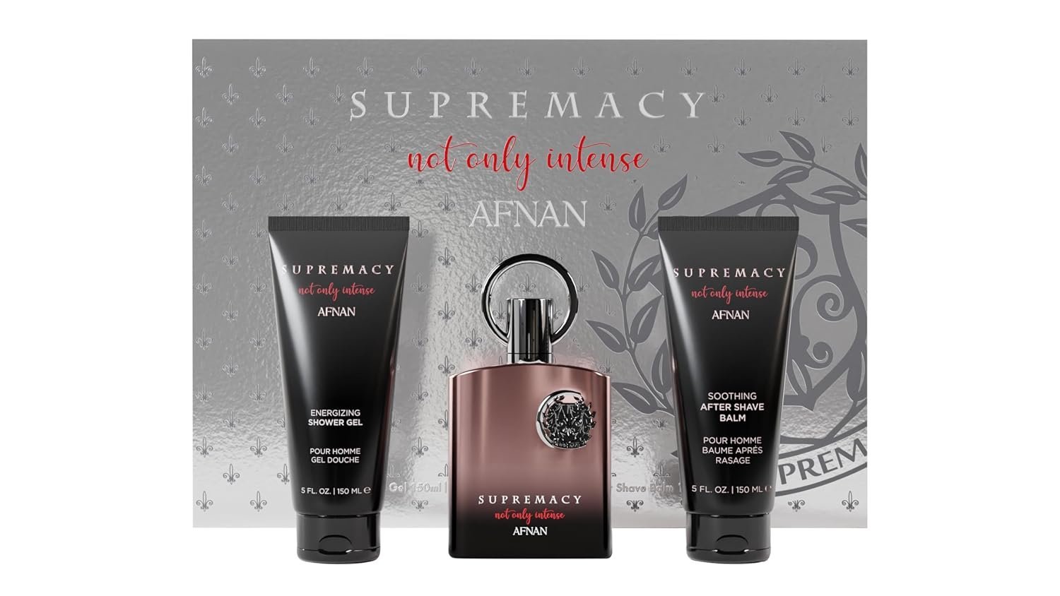 714PKMOncBL._SL1500_.jpg Afnan Gift Set Supremacy Not Only Intense Perfume Gift Set For Men – Eau De Parfum (3.4 Oz), After Shave (5 Oz), Shower Gel (5 Oz) - Image 1