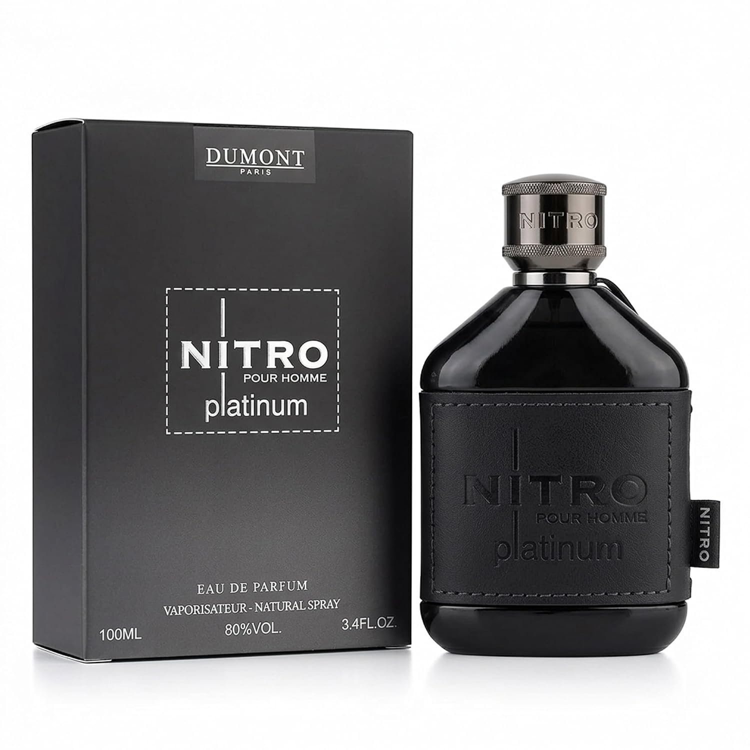 71NyHfmNYGL._SL1500_.jpg Dumont Nitro Platinum 3.4 Fl Oz Eau De Parfum for Men – Fruity Amber Fragrance - Image 1