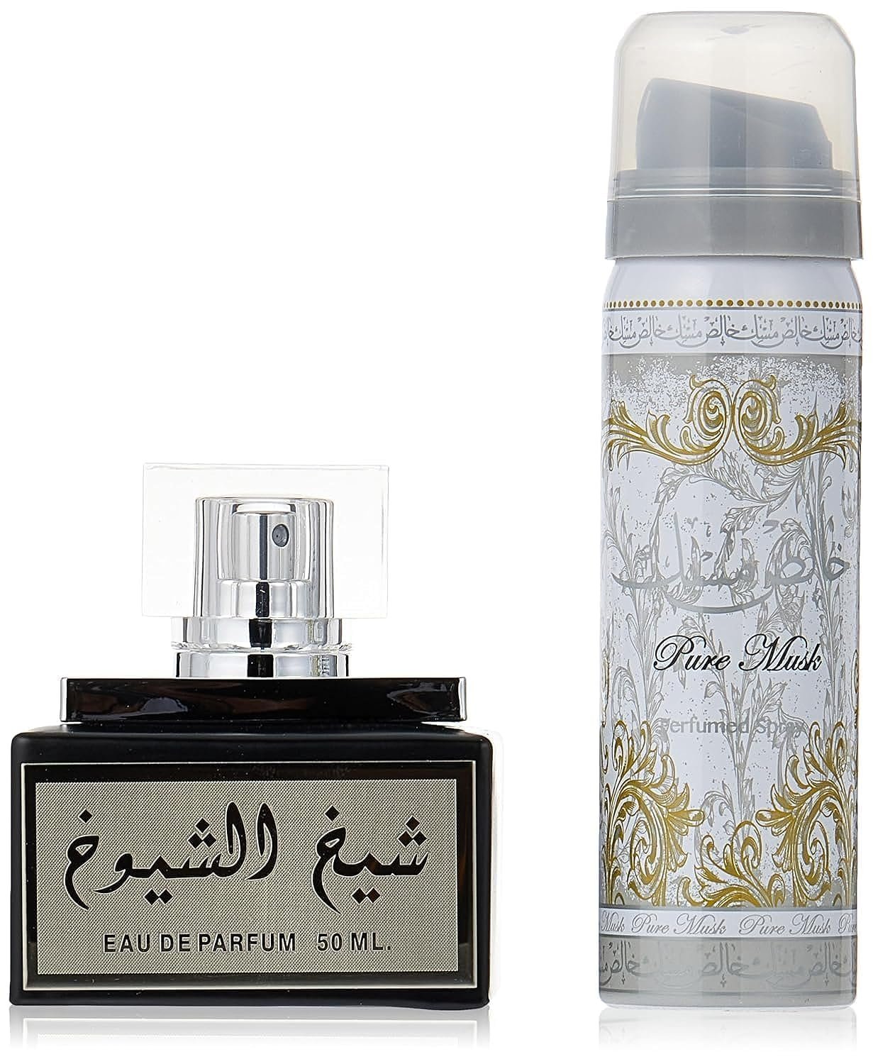 71R3nFovqJL._SL1500_.jpg Lattafa Perfumes Sheikh Al Shuyukh Black 2-Piece Set for Unisex - Image 1