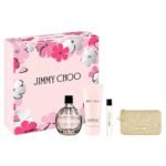 JIMMY CHOO Signature 4 Piece Eau de Parfum Valentine's Day Gift Set (Eau de Parfum Spray, Perfumed Body Lotion, Purse Spray, Pouch)