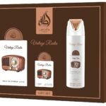 Lattafa Pride Vintage Radio – Aromatic, Woody, Spicy, Amber – 3-Piece Gift Set for Unisex