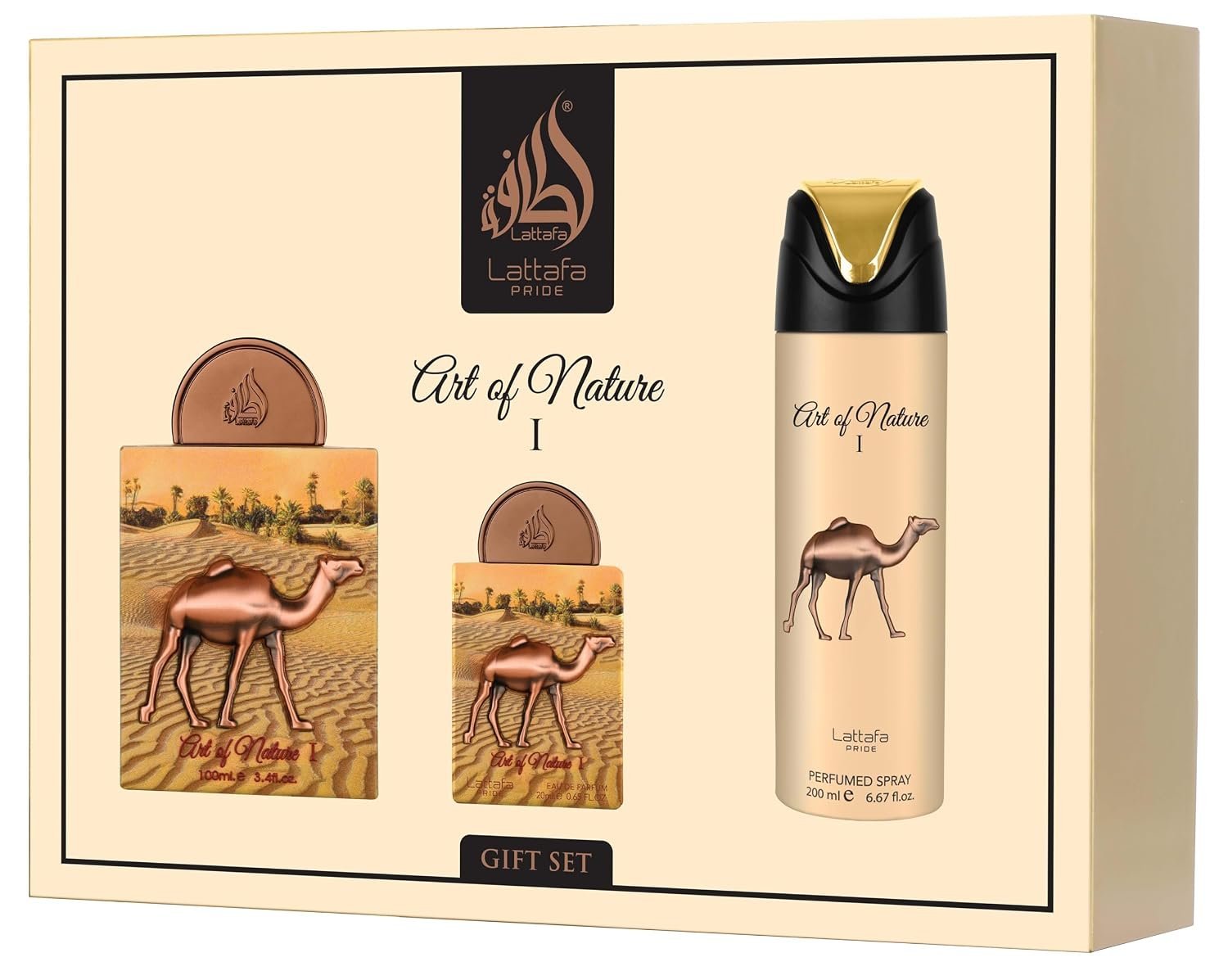 81RLkJjs0iL._SL1500_.jpg Lattafa Pride Art of Nature I 3 Piece Gift Set - Image 1